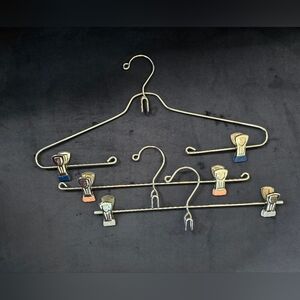 Set of 3 Vintage Metal Clip Hangers